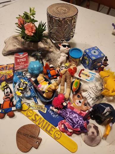 A box of miscellaneous items